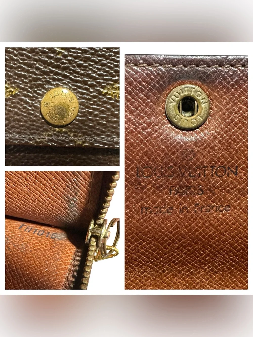 Louis Vuitton Sarah Monogram Leather Long 1999 Vintage Wallet on Chain